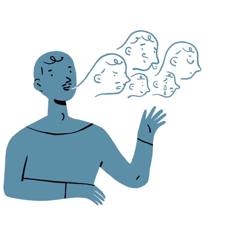 Illutration d'un cours de chant ou coaching vocal